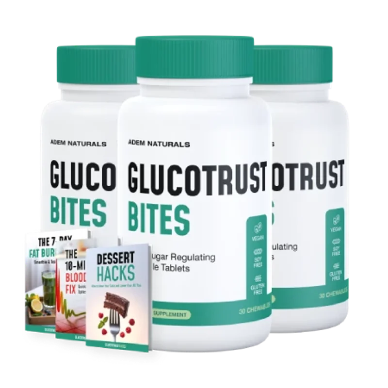 GlucoTrust Bites Natural Blood Sugar Formula — 3 Bottle / 90 Day Pack